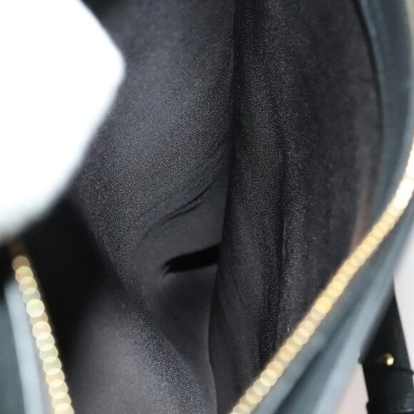 BURBERRY Shoulder Bag Leather Black Gold Auth - Picture 13 of 16